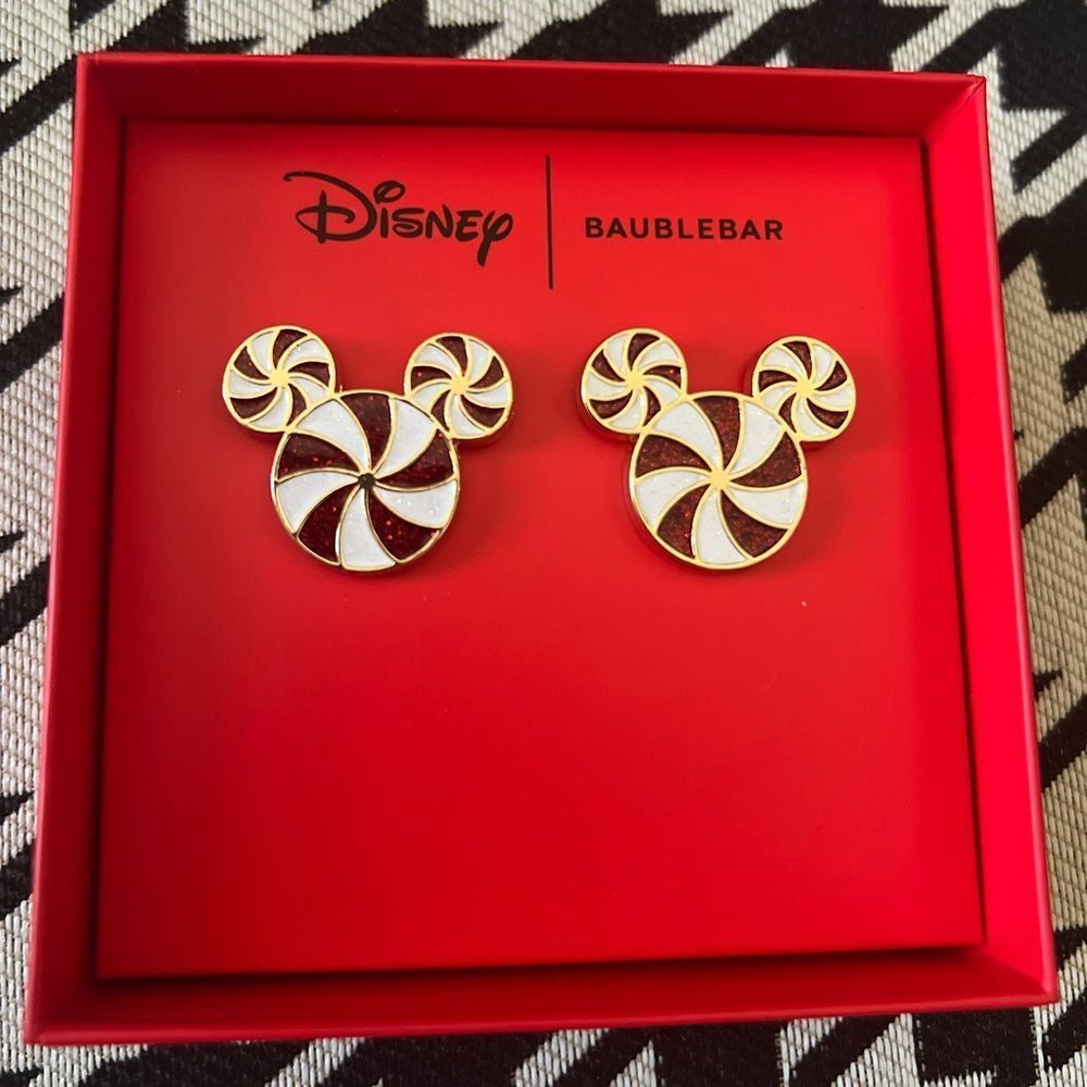 Disney‎ x Baublebar Candy Cane Mickey Earrings